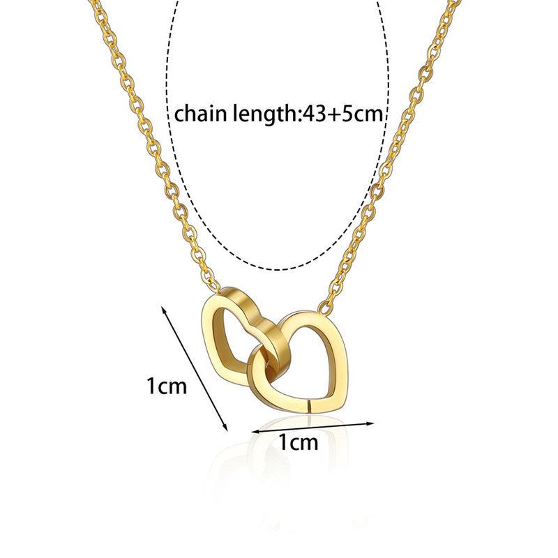 Anti-Tarnish 18K Gold-Plated Promise Heart Chain Necklace | Minimal Romantic Jewelry